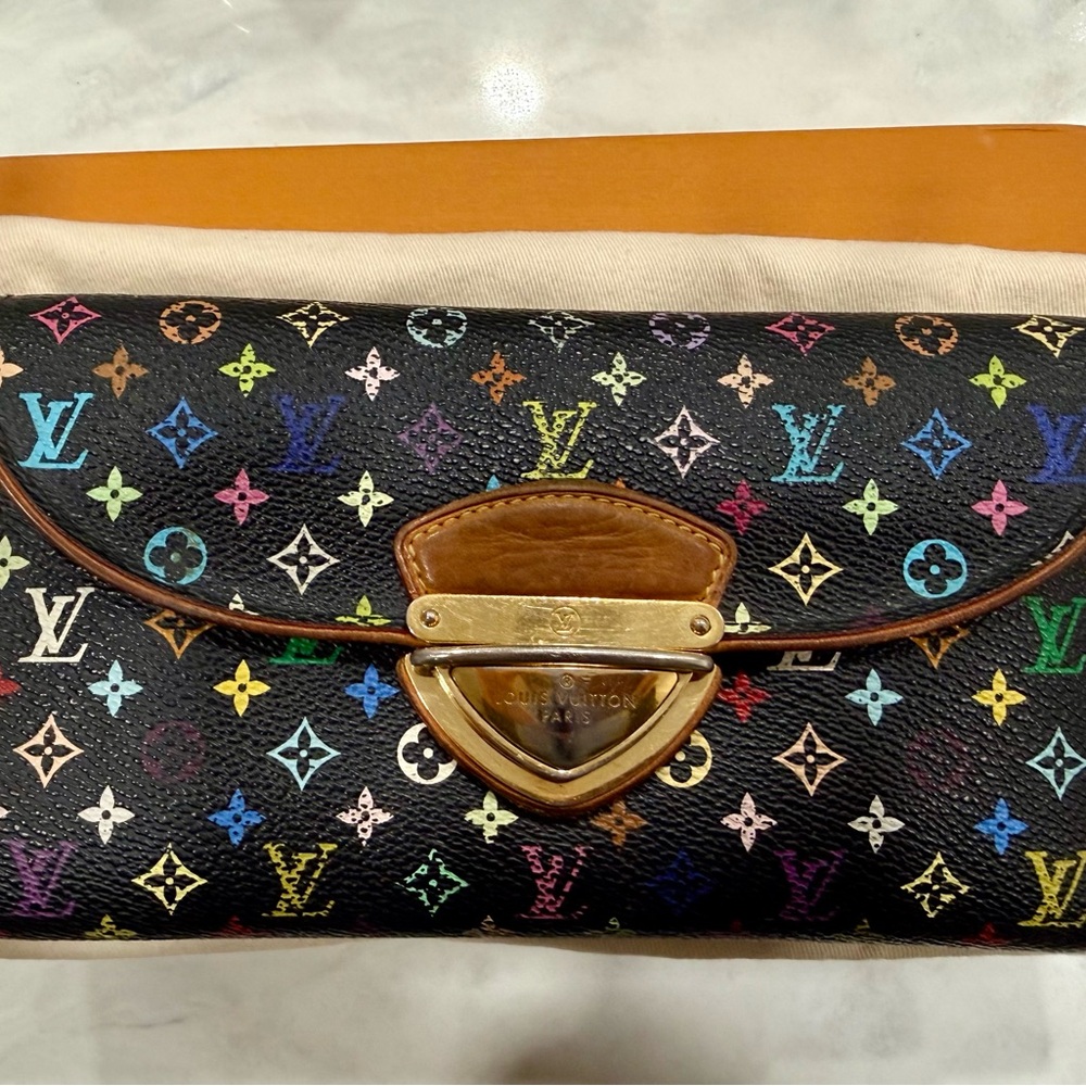 Louis Vuitton Black Multicolor Monogram Wallet - Picture 5 of 5